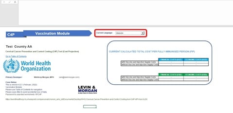 WHO Cervical Cancer Prevention and Control Costing tool: human papillomavirus vaccination module (C4P-HPV tool)