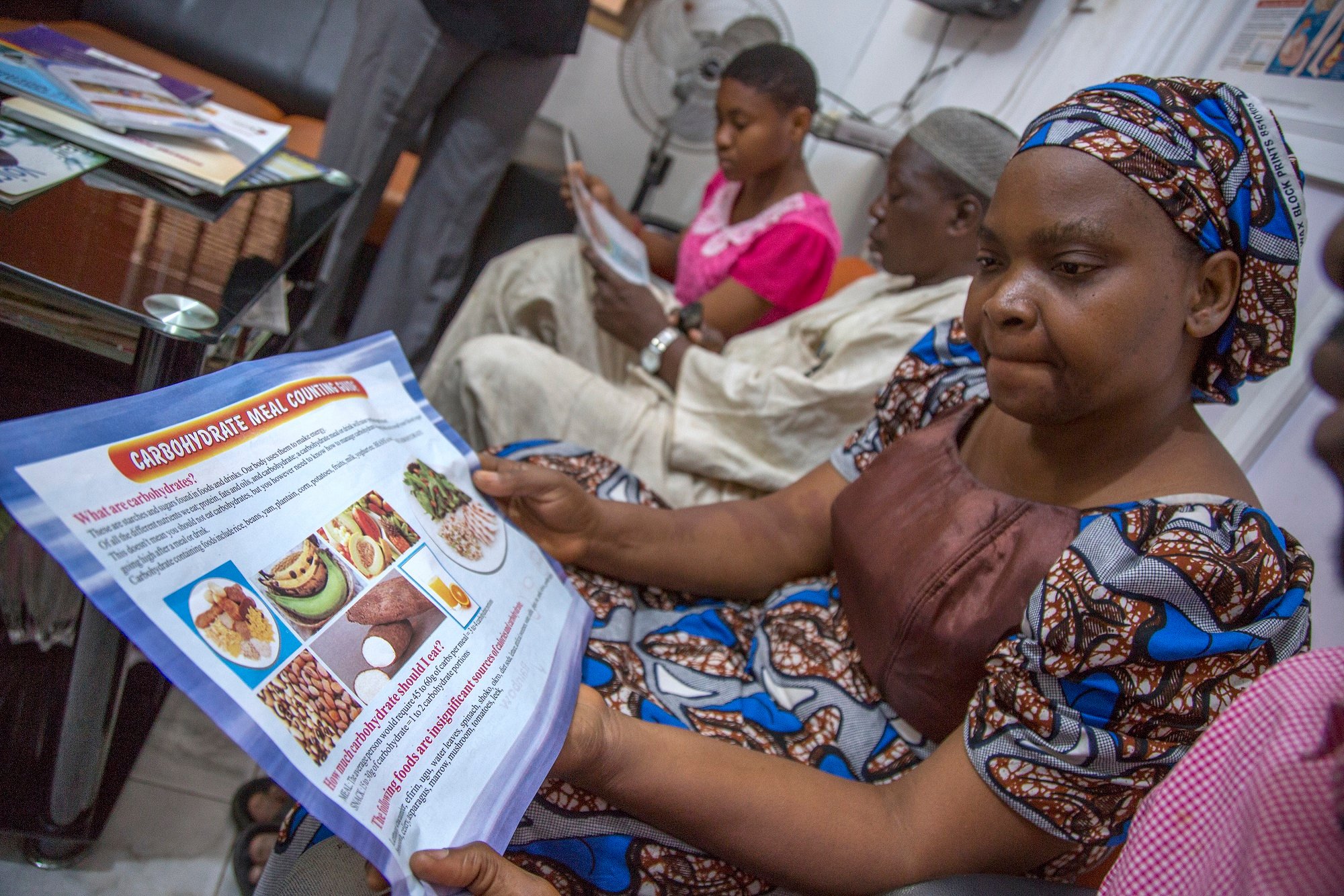 Diabetic patients inside medical center in Lekki, Lagos
