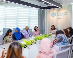 Regional Director, Saima Wazed met WHO country staff and discussed strengthening health and well-being initiatives, Maldives